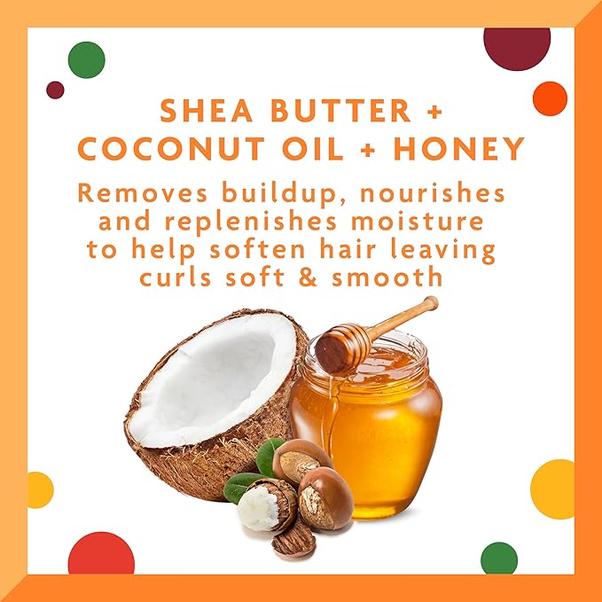 Cantu Care for Kids Haircare Regimen Set with Large Size Shampoo + Conditioner + Detangler + Leave-In Conditioner (Pack of 4)