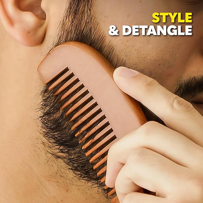 The Beard Club Enhanced Beard Growth Kit - Derma Roller, Beard Growth Oil (2PK), Sandalwood Beard Balm, Comb - Gift Set