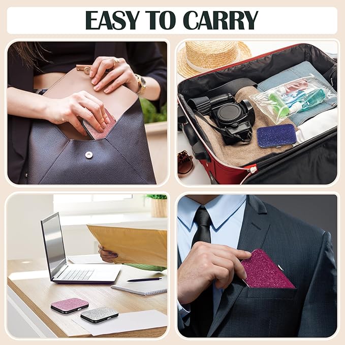 30 Sets Bulk Gifts for Women Manicure Set Bulk Professional Nail Care Kit Nail Clippers Kit 8 in 1 Stainless Steel Pedicure Set with Travel Case for Women Men(Fine Glitter)