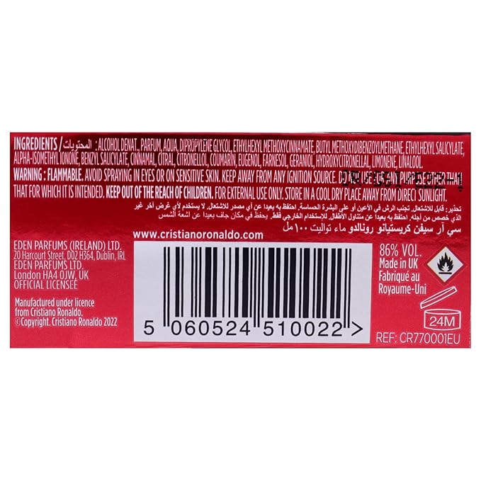 CRISTIANO RONALDO CR7 - Sporty And Modern Essence - Long Wearing Aromatic Scent For Men - 1 Oz EDT Spray