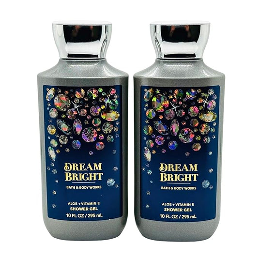 Bath & Body Works Shea + Vitamin E Shower Gel, Set of 2, 10oz Each (Dream Bright)
