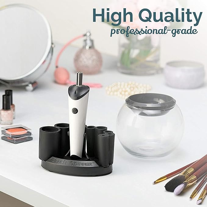 Electric Makeup Brush Cleaner Machine with Cleaning Solution - USB Charging Station, Automatic Brush Washer and Dryer - 3 Adjustable Speeds for Easy Cleaning - Complete Set for Hygienic Brushes