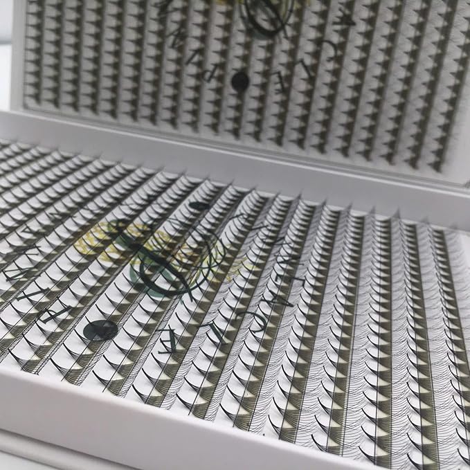 Promade XXL Box - 1200 FANS | Pinneacle Premade Volume Fans For Eyelash Extensions | 8 sizes-in-1 Box | 9mm-16mm | C, CC, D & L curl | 0.07 | 10D Volume (10D - D curl - 9-16mm)