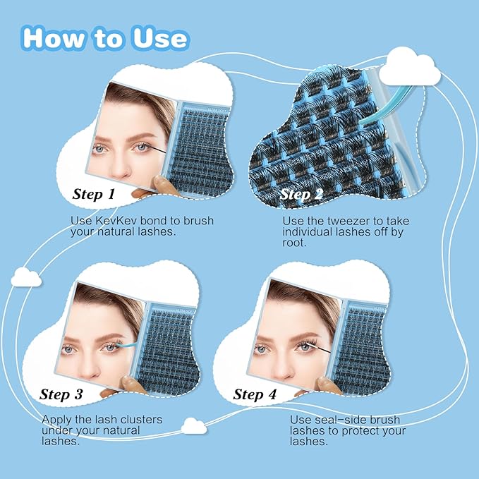 DIY Lash Extension Kit Lash Clusters 144Pcs 10-18mix Length Ultra Soft Lash Clusters Kit Lash Bond and Seal Lash Glue Lash Remover for DIY Eyelash Extensions(Caramel, D-10-18mix)