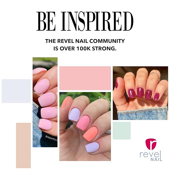 Revel Nail Dip Powder - Pink for Nails, Chip Resistant With Vitamin E and Calcium, DIY Manicure, 12-Pack Light Pink & Red Set