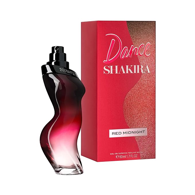 Shakira Perfumes - Dance Red Midnight for Women - Long Lasting - Elegant, Sexy and Femenine Fragance - Sweet and Bold Notes - Ideal for Day Wear - 1.7 Fl Oz