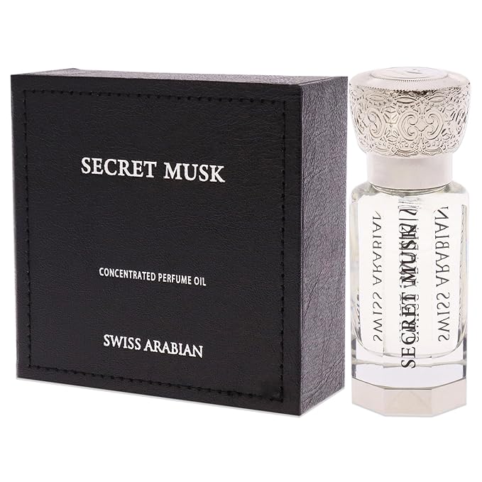 Swiss Arabian Secret Musk - Luxury Products From Dubai - Long Lasting, Addictive Personal Perfume Oil Fragrance - A Seductive Signature Aroma - 0.4 Oz