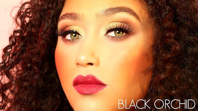 Cruelty Free 3D Faux Mink Eyelashes - Reusable and Durable - Fluffy and Natural - 100% Vegan Luxury Fibers - by Via Flora Beauty (Black Orchid)