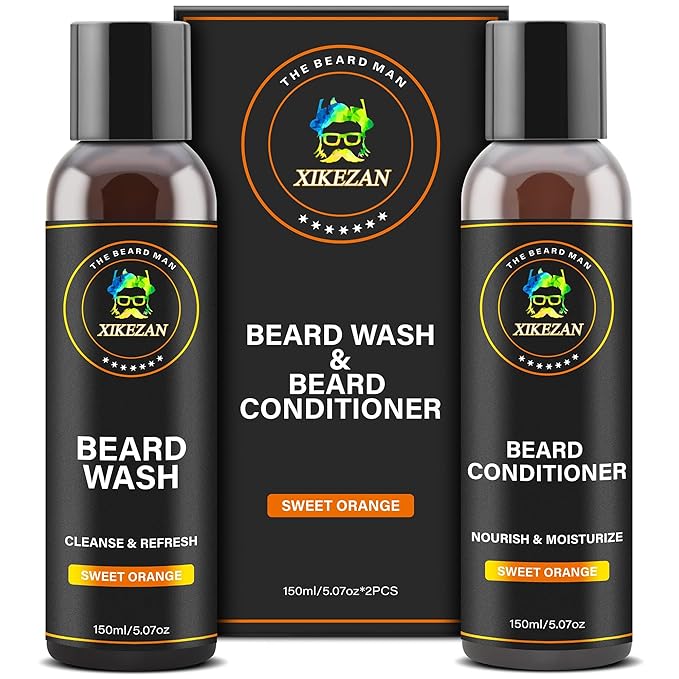XIKEZAN Gifts for Men w/Beard Kit and Beard Shampoo and Conditioner Set