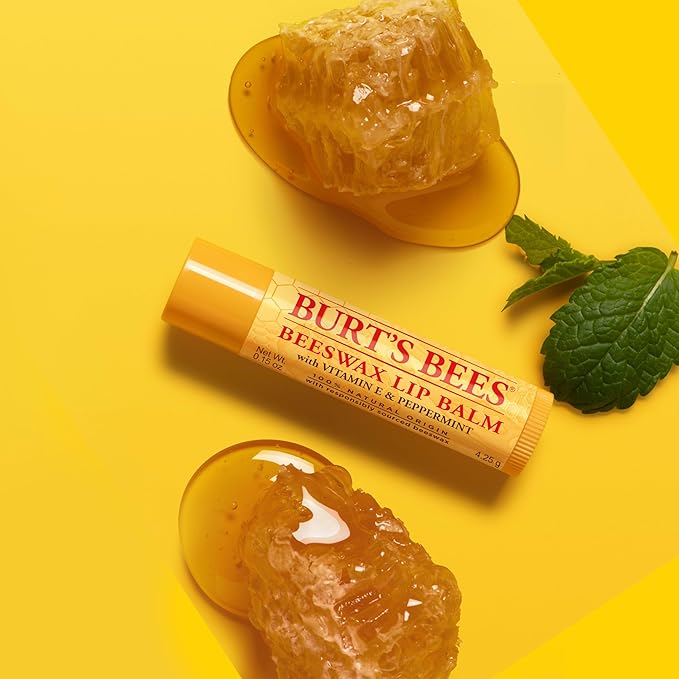 Burt's Bees Lip Balm - Original Beeswax 12 Count Pack in Bulk, Lip Moisturizer With Responsibly Sourced Beeswax, Tint-Free, Natural Origin Conditioning Lip Treatment, 12 Tubes, 0.15 oz