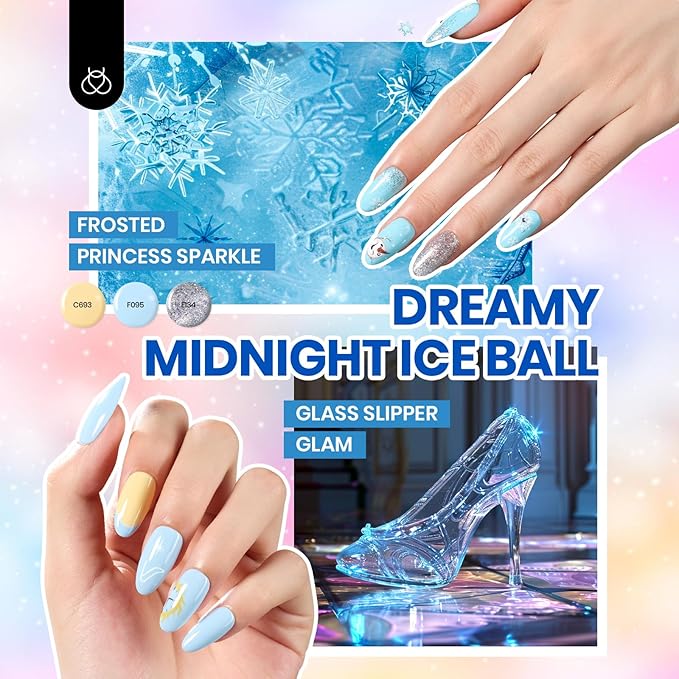 Beetles Gel Nail Polish Set, 44 PCS Red Brown Green Yellow Spring Summer Gel Polish Fairytale Town Collection 36 Colors with 4Pcs Base Top Coat