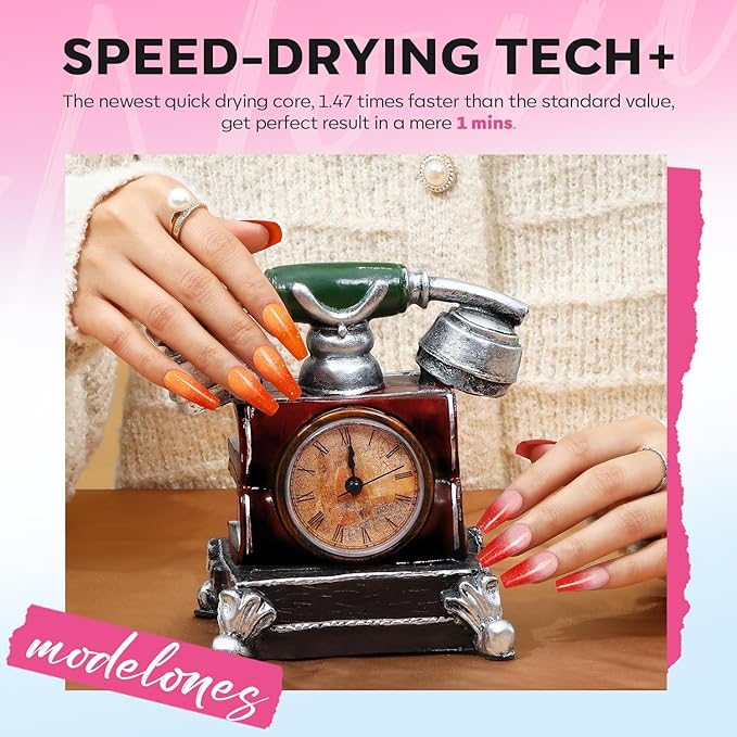 modelones Color Changing Nail Polish Set, 6 Colors Winter Pink Blue Purple Orange Neon Mood Temperature Change Ombre Quick Dry Mini Nail Polish Manicure DIY Nail Art Salon Valentine's Gift