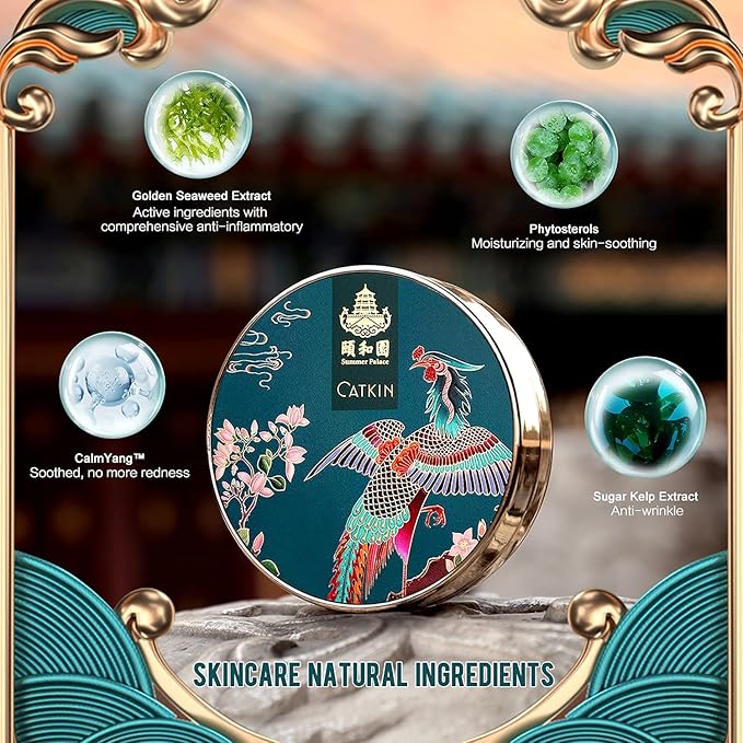 CATKIN 2Pcs Makeup Set Includes BB Cream Air Cushion Foundation C01 and Eyeshadow Palette C08