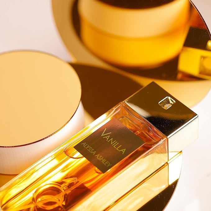 Alyssa Ashley Vanilla - Vanilla Perfume for Women with Caramel and Musk - Elegant Perfumes for Women - Vanilla Fragrances for Romatic Moments - 3.4 oz