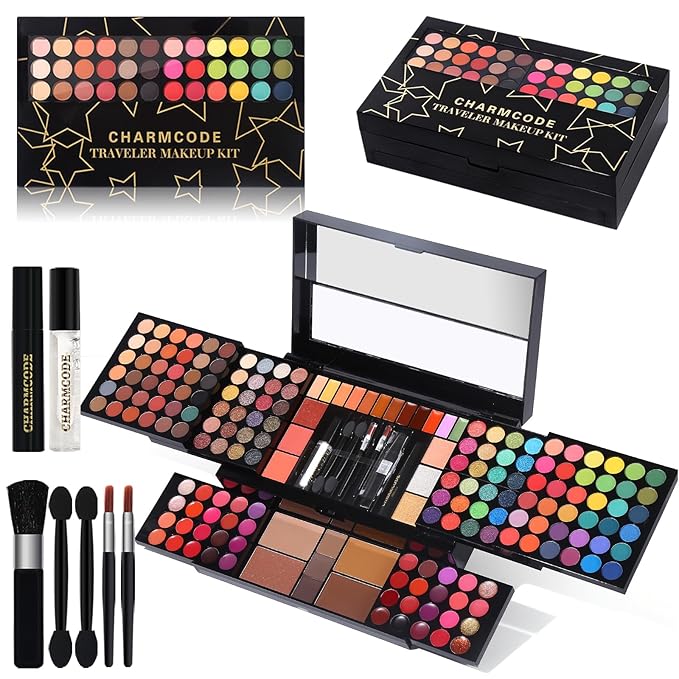 Professional All in One Makeup Kit for Women Full Kit,186 Colors Make Up Palette Valentine's Gift Set, Including Eyeshadow,Lip Gloss,Concealer,Highlighter,Contour,Brow Powder,Mascara,Blush & Brush