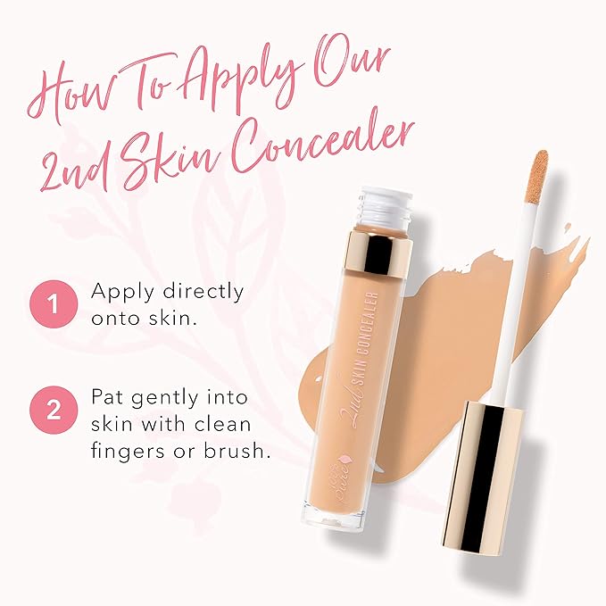 100% PURE 2nd Skin Concealer (Fruit Pigmented), Shade 4, Full Coverage, Lightweight, Liquid Concealer for Face, Under Eyes, Vegan Makeup (For Medium Skin w/Warm Olive Undertones) - 0.17 Fl Oz