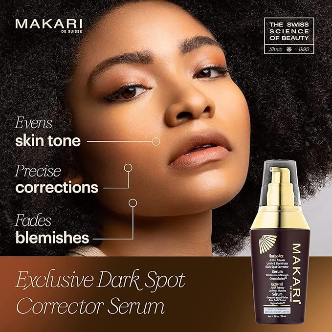 Makari Exclusive dark Spot Corrector Serum 1.7oz – Brightening & Toning Body Serum with Organiclarine – Advanced Active Intense Spot Treatment for Dark Spots, Scars, Sun Patches, Hyperpigmentation