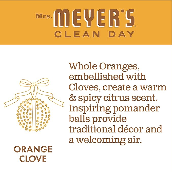 MRS. MEYER'S CLEAN DAY Liquid Hand Soap - Orange Clove, 12.50-Ounce (Pack of 3)