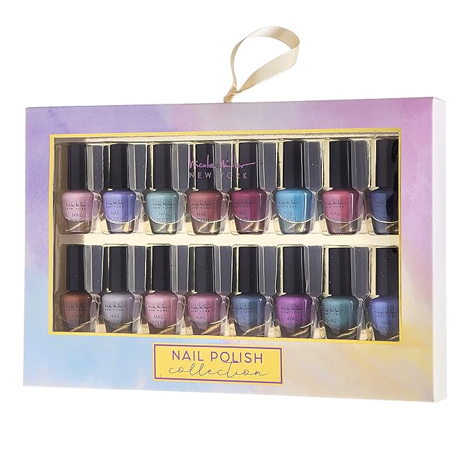 Nicole Miller Mini Nail Polish Set – Glossy, Vibrant Colors for Fingernails & Toenails, Spring and Summer
