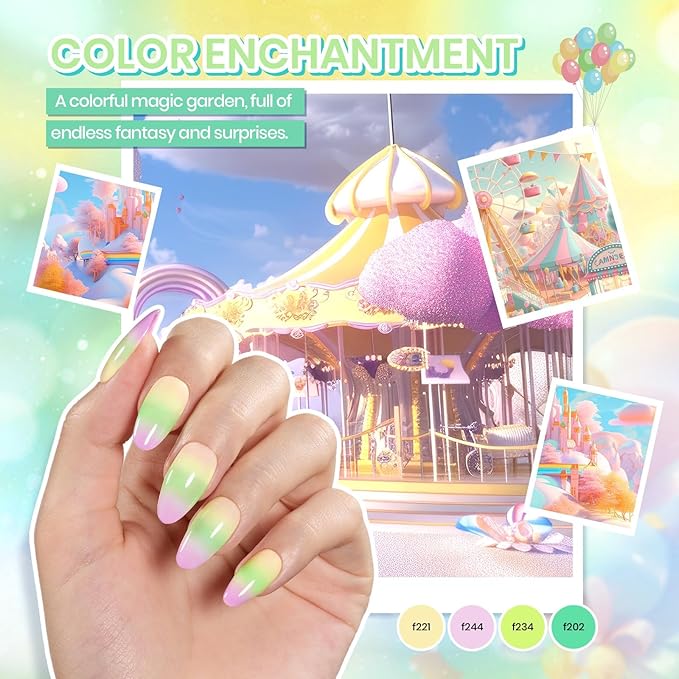 Beetles Gel Nail Polish Kit with U V Light 80Pcs Color Enchantment 55 Colors Gel Polish Starter Kit with Base Top Coat Nail Art Stickers Manicure Tools Gift for Women