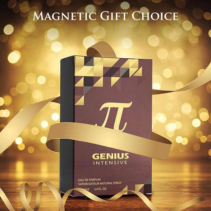 Genius Intensive for Men - Oriental Woody Fragrance - Masculine Notes of Leather, Ironwood & Benzoin - Suitable For Both Day & Night - Vegan & Cruelty-Free - Elegant 100ml Bottle, Parfume for Men