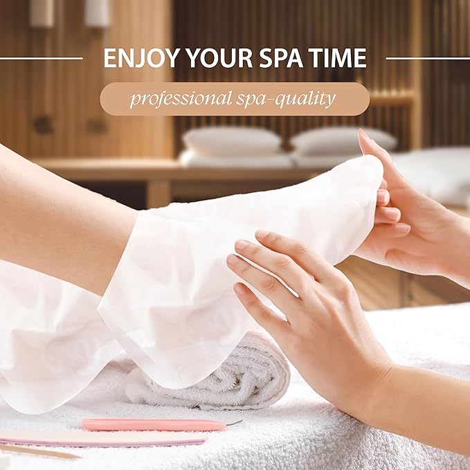 Original Derma Beauty Foot Mask 24 Pairs Repairing Hemp Seed Moisturizing Foot Mask Set Body Exfoliator Callus Remover Foot Masks Foot Bath Pedicure Supplies for Beauty & Personal Care