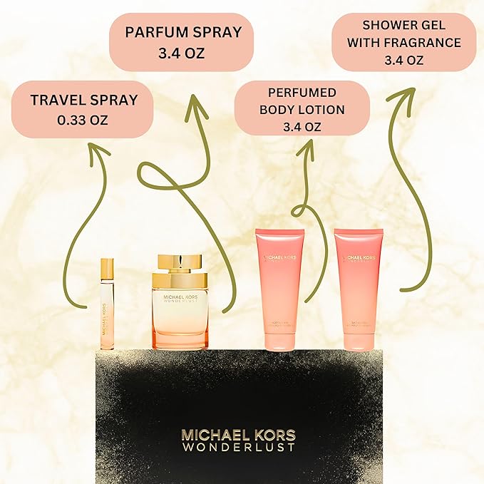 Michael Kors Wonderlust Perfume for Women 4 Piece Gift Set