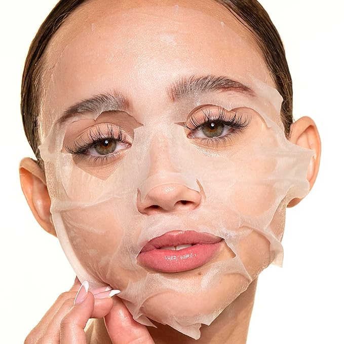 Pacifica Disobey Time Rose & Peptide Facial Sheet Mask Hydrating Anti-Aging Mask for Fine Lines & Dry Skin Infused w/Hyaluronic Acid & Chamomile Clean Beauty Vegan & Cruelty-Free Dermatologist Tested