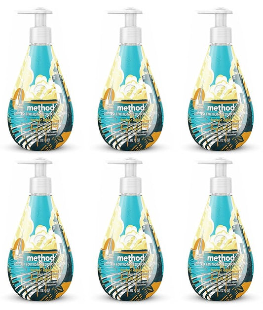 Set of 6 Limited Edition Handsoap - Green Cleaning - Cruelty-Free- Biodegradable formula made with plant-based cleansers + without parabens or phthalates (6, Gel Harbor Cove)