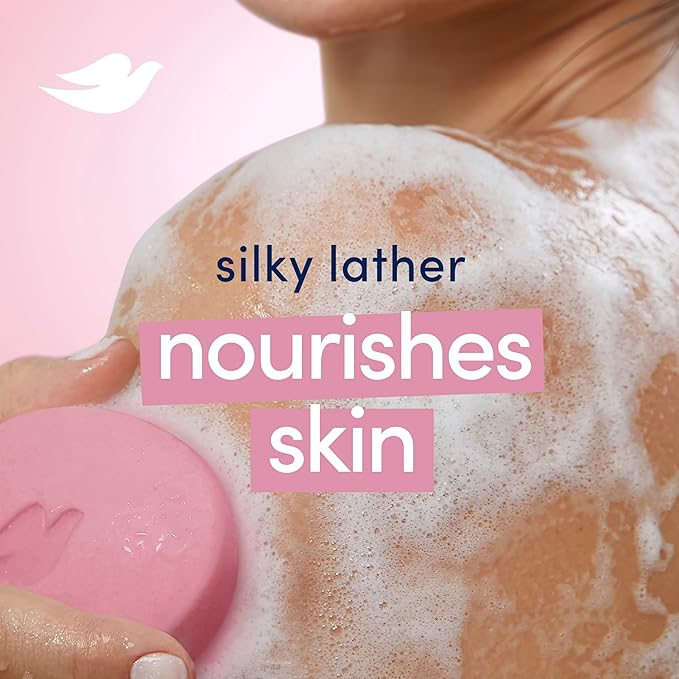 Dove Beauty Bar Soap Pink Rosa 6 Count for Soft, Smooth Skin, Cleans & Moisturizes 3.75 oz