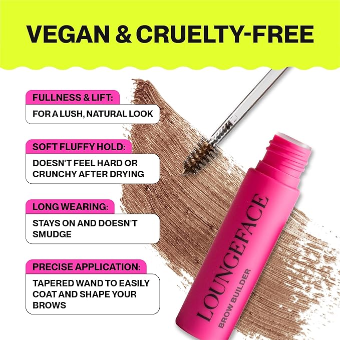 Brow Builder - Cream Gel Formula: Instant Lift, Natural Full Look, Super Quick, Pigment & Hold - Tapered Precision Wand - Vegan & Cruelty Free Beauty, Eyebrow Makeup Women (Black Brown)