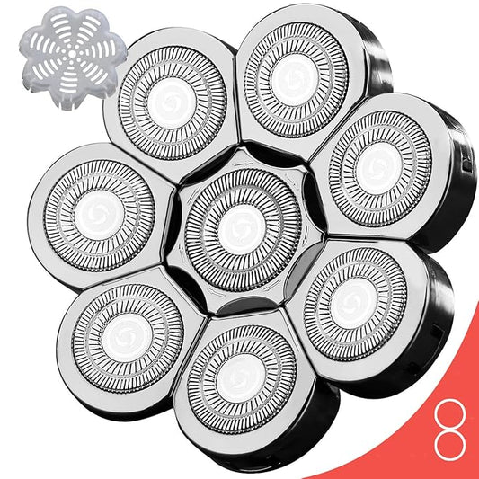 8 Blades Head Shaver Replacement Heads for Many Main Brands Electric Shaver Razor Bald Men