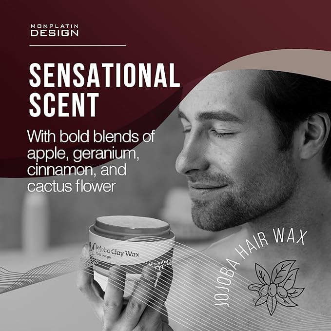 Mon Platin Jojoba Hair Wax - Men's Matte Styling Grooming Product for Hair with Firm Hold, Moisturizing Extract - Flake-Free, 150 ml