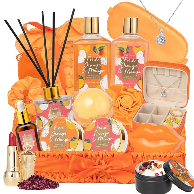 Mothers Day Gifts for Mom - 21-Piece Premium Bath & Body Gift Set for Women, Ultimate Bath Gift Set,Spa Gift Basket with Bath Bomb & More | Christmas Valentine's Birthday, All Occasion Present