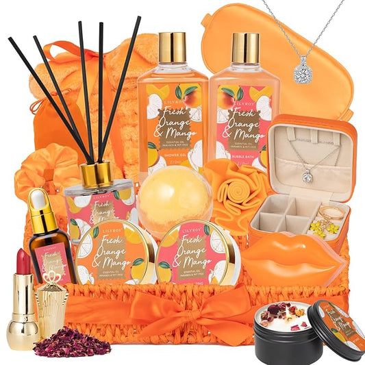 Mothers Day Gifts for Mom - 21-Piece Premium Bath & Body Gift Set for Women, Ultimate Bath Gift Set,Spa Gift Basket with Bath Bomb & More | Christmas Valentine's Birthday, All Occasion Present