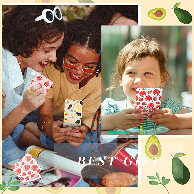 Vicenpal Compact Mirrors Small Pocket Fruit Design Mini Magnifying Portable Makeup Compact Pu Leather Double Sided Pocket Mirror for Women Girls Mother Kids Gift(24 Pcs)