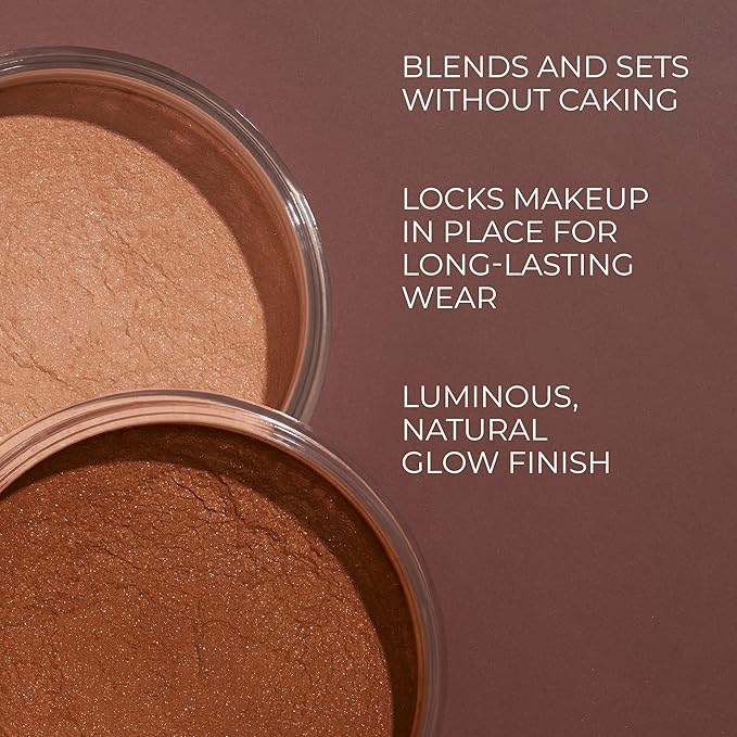 COVER FX Illuminating Setting Powder - Shade Deep - Radiant Loose Makeup Finishing Powder - Lock in Makeup - Blurs Fine Lines - Full Size