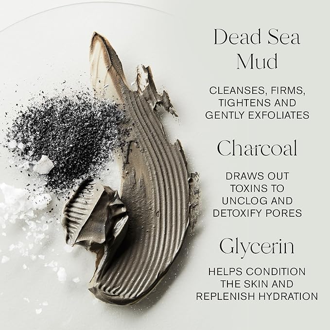 Erno Laszlo Sea Mud Deep Cleansing Bar for Skincare, Charcoal Cleansing Face Bar Purifies, Unclogs Pores, Absorbs Excess Oil, 1.7 Oz, Black