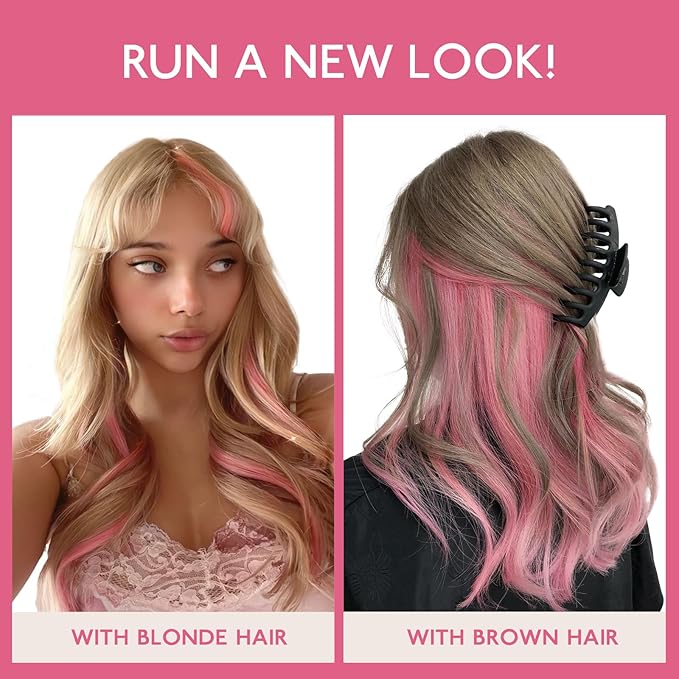 WENNALIFE Tape in Hair Extensions Human Hair Peach Pink, 10pcs 25g 18 inch Remy Hair Invisible Tape Ins Straight Colored Soft Refill Set Extensiones De Cabello Humano Con