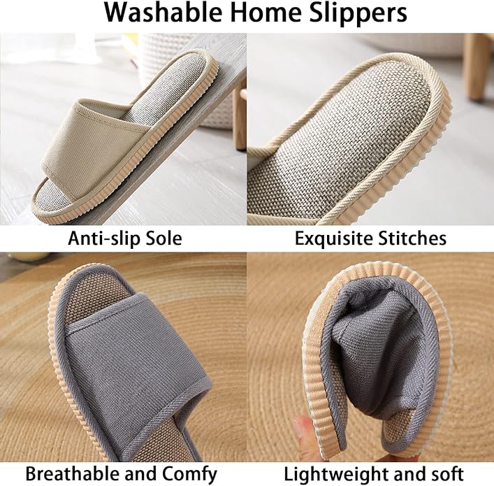 8 Pairs Disposable Slippers for Guests,House Slippers for Guests, Open Toe Indoor Slipper Comfortable Washable,Multi-Color Casual Spa Slipper for House,Hotel,Travel,Unisex Universal Size