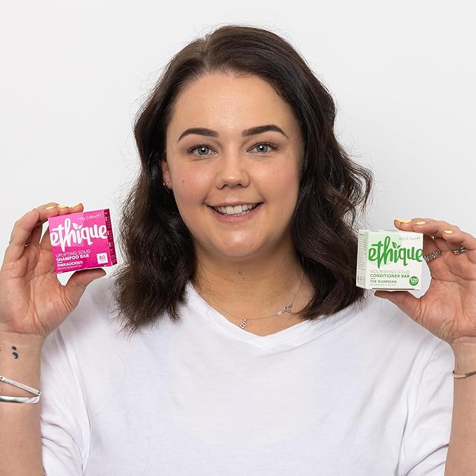 Ethique Live and Let Shine Giftpack- Natural Haircare Products for Balanced Hair - Shampoo & Conditioner Bar Set, 6 oz (Set of 2)