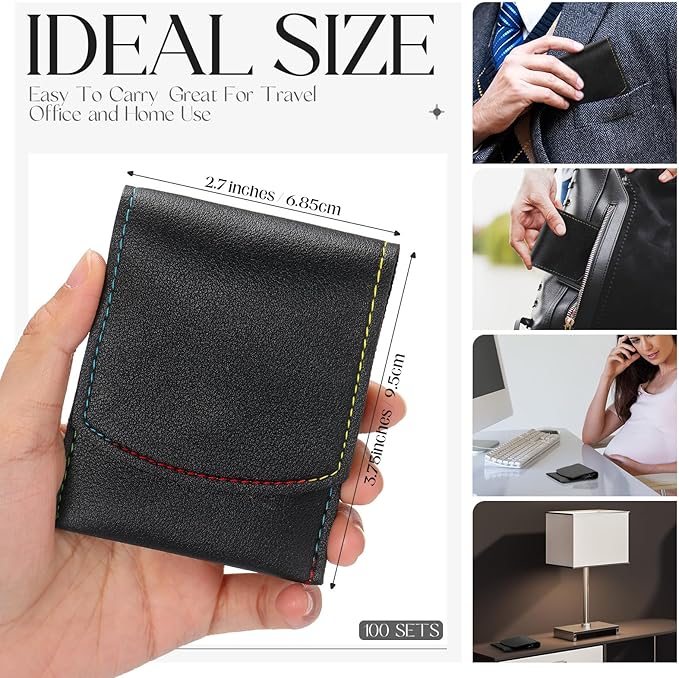 Lasnten 100 Bulk Nail Clipper Set Bulk Manicure Kit Stainless Steel Pedicure Professional Nail Care Kit with Travel Case Portable Grooming for Husband Men Women Family(Black,7 in 1)