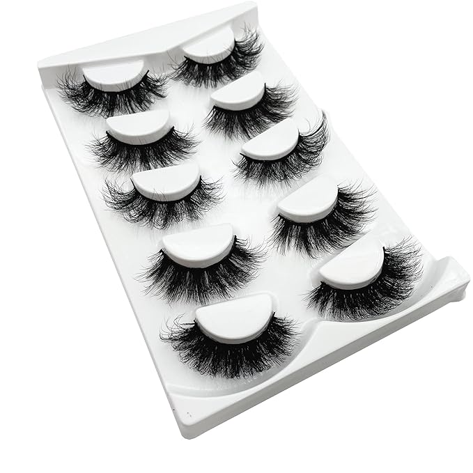 False Eyelashes Mink Lashes Fluffy Dramatic 20mm Long Faux Mink Eyelashes D Curl Wispy Fake Lashes Pack Look Like Extension