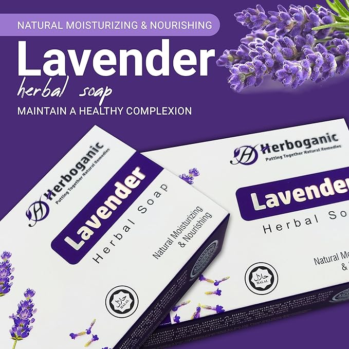 Lavender Herbal Soap | Pack of 6 of 5oz soap Bar | Ideal for Men and Women, Soothing and Nourishing Soap for Moisturization