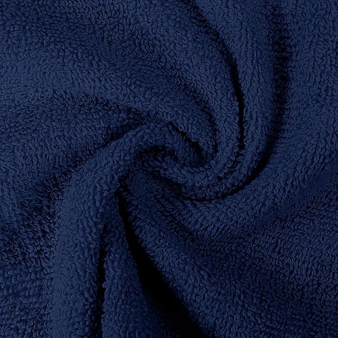 Utopia Towels 12 Pack Premium Wash Cloths Set, 12 by 12 Inches, 100% Cotton Ring Spun, Highly Absorbent and Soft Feel Essential Washcloths for Bathroom, Spa, Gym, and Face, Navy Blue