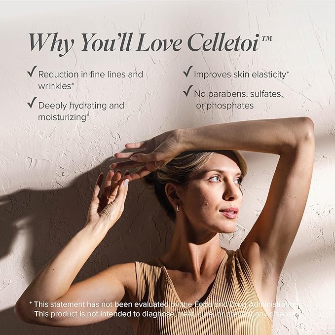 Isagenix Celletoi® Firming Cashmere Cream - Hydrating, Soothing, Dermatologist Tested - Gentle on Skin, Cruelty Free, Vegan - Infused with Hyaluronic Acid and Ceramides - Leaping Bunny Certified