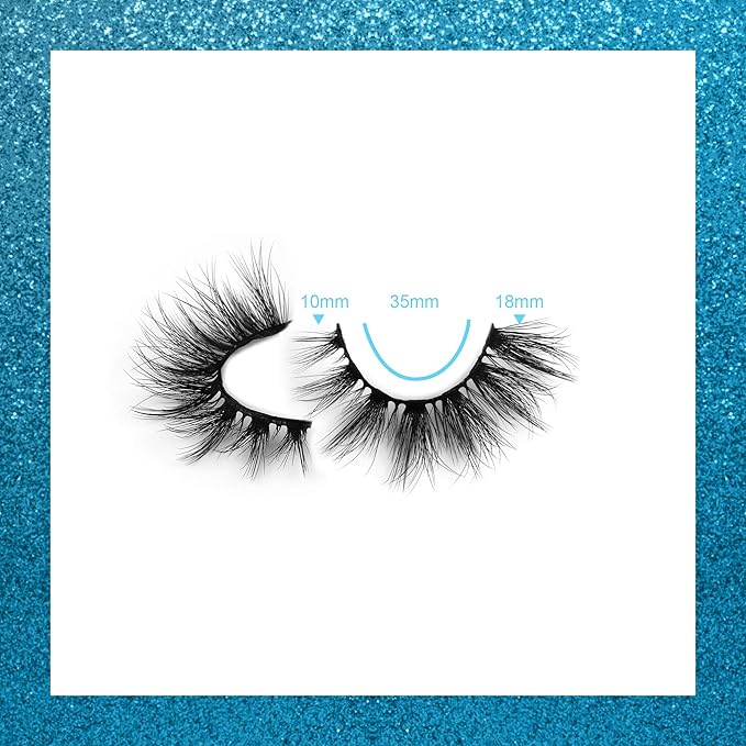 Cat Eye Lashes Pack Wispy 3D Faux Mink Lashes 18 mm False Eyelashes Soft Reusable Handmade Fake Eyelashes, 12 Pairs Pack by Pawotence