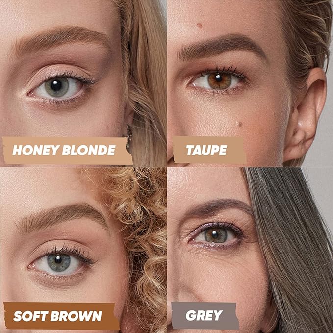 Kosas Brow Pop - Longwear Eyebrow Makeup, Dual-Sided Defining Pencil with Castor Oil for Soft, Natural Look of Real Hair - Honey Blonde