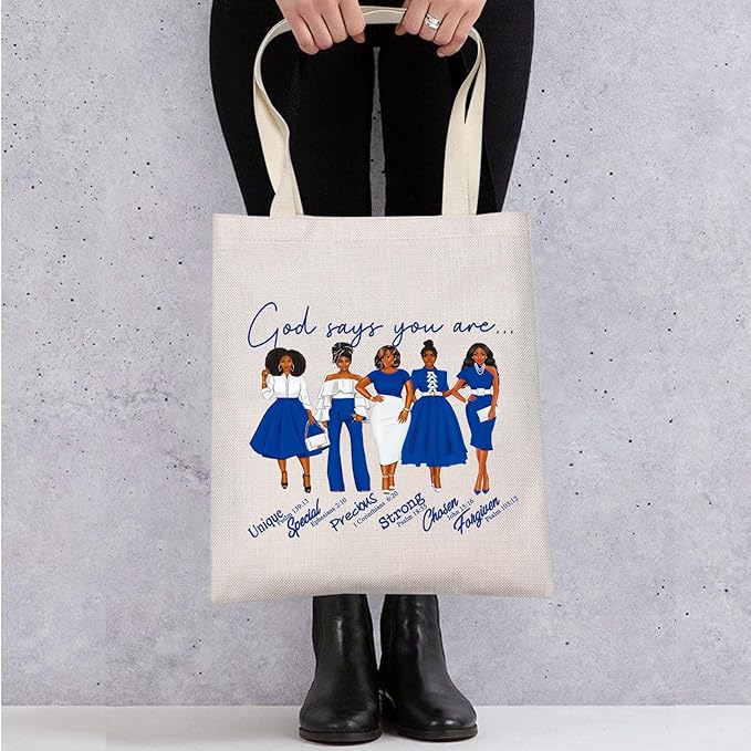 WZMPA Sorority Zeta Cosmetic Makeup Bag Finer Women Gift God Says You Are Sorority Makeup Zipper Pouch Bag Zeta Paraphernalia (God Says Zeta T)