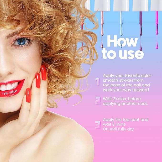 Nicole Miller Mini Nail Polish Set – Glossy, Vibrant Colors for Fingernails & Toenails, Purple